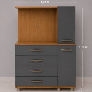 Cômoda 2 Portas com 4 Gavetas – Organização e Versatilidade