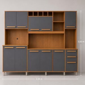 Cozinha 11 Portas com 2 Gavetas – Espaço, Organização e Estilo