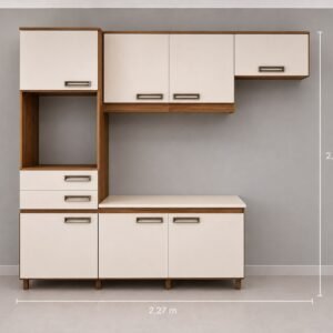 Cozinha 7 Portas com 2 Gavetas – Organização e Funcionalidade