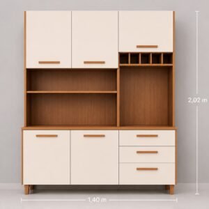 Cozinha 5 Portas com 3 Gavetas – Compacta e Funcional