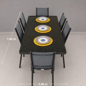 Mesa de Jantar com 6 Cadeiras – Sofisticação e Conforto