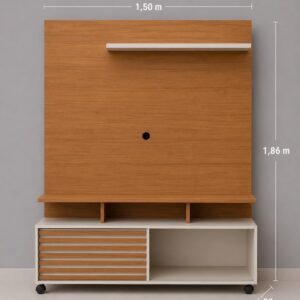 Painel para TV com Detalhe Ripado – Modernidade e Sofisticação
