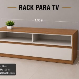 Rack para TV 1,35m – Modernidade e Funcionalidade