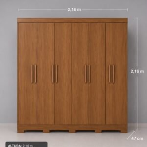 Roupeiro 6 Portas 2,16m – Espaço, Praticidade e Elegância
